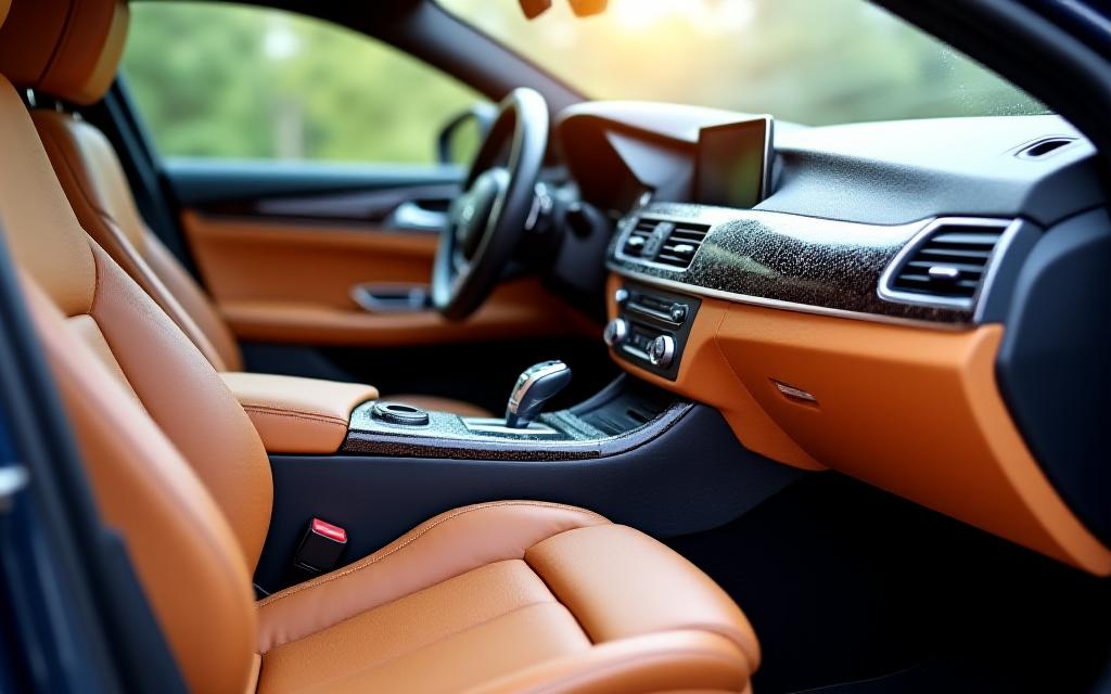 Professional interior cleaning and leather conditioning service